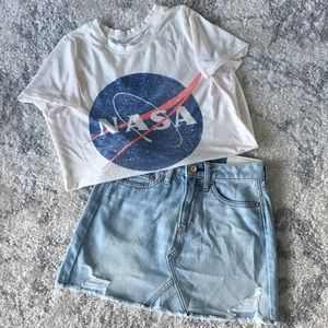 AE high rise denim skirt 00